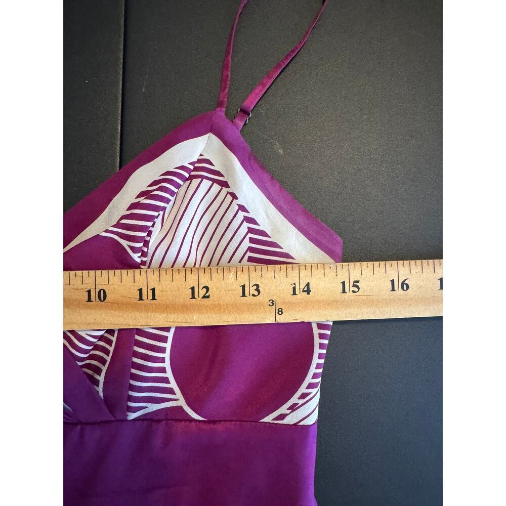 Ted Baker "Betria" Purple Silk Slip Dress, Empire Waist, Midi-Length, Size 1 - Picture 7 of 8